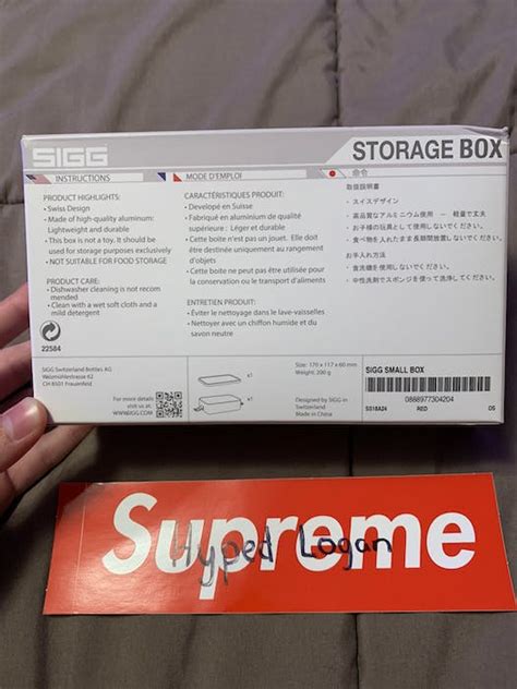 Supreme x Sigg Small Storage Metal Box SS18 Bullet Keychain 